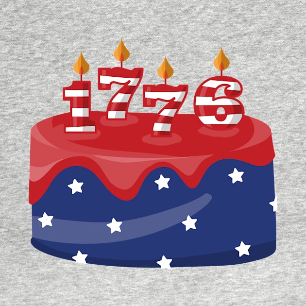 4th of July Happy Birthday America cake American Flag Gift by Ramadangonim